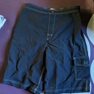 Boys L/G Navy Blue Swim Trunks